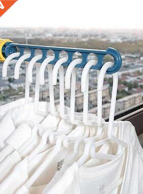 8-hole Clothing Drying Rack Window Frame Hanger Home Storage