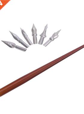 Wooden Manga Comic English Calligraphy Fountain Dip Pen with