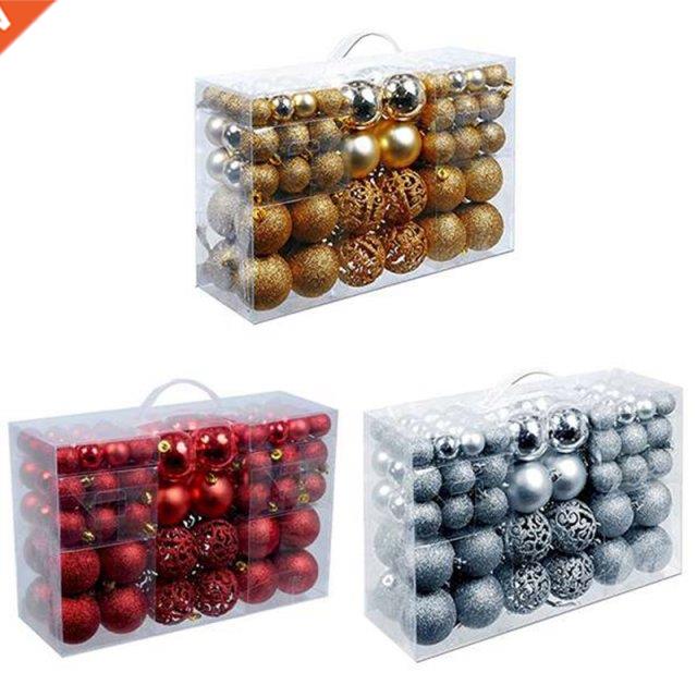 100Pcs Christmas Ball Box Set Available Holiday Christmas Tr
