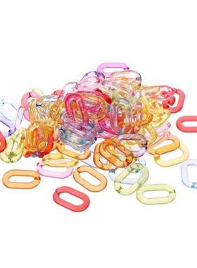 100Pcs/Pack Plastic Bird Stand Chain Open Link Parrot Clips