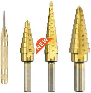 Bit Set Steel Step Dril Speed Drill High Titanium 3pcs