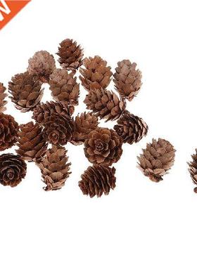 20Pcs Christmas Pine Cones 0.98 X 1.18inch Natural