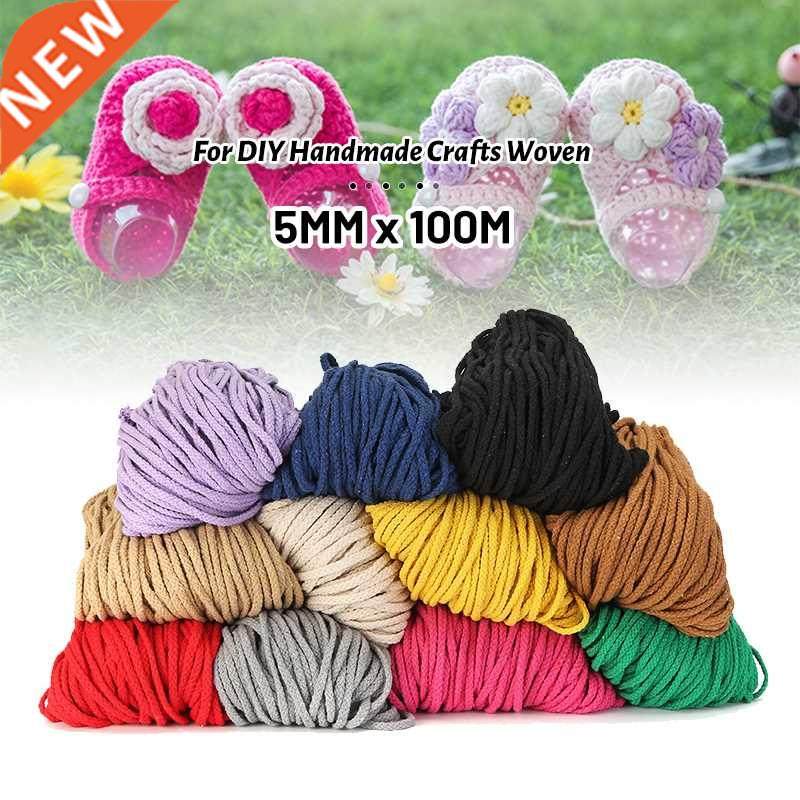 11 Color M 5mm Cotton Twisted Rope Macrame Cord Thread DI