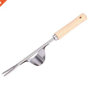 Wood Handle Stainless Steel Garden Weeder Hand Weeding Remov
