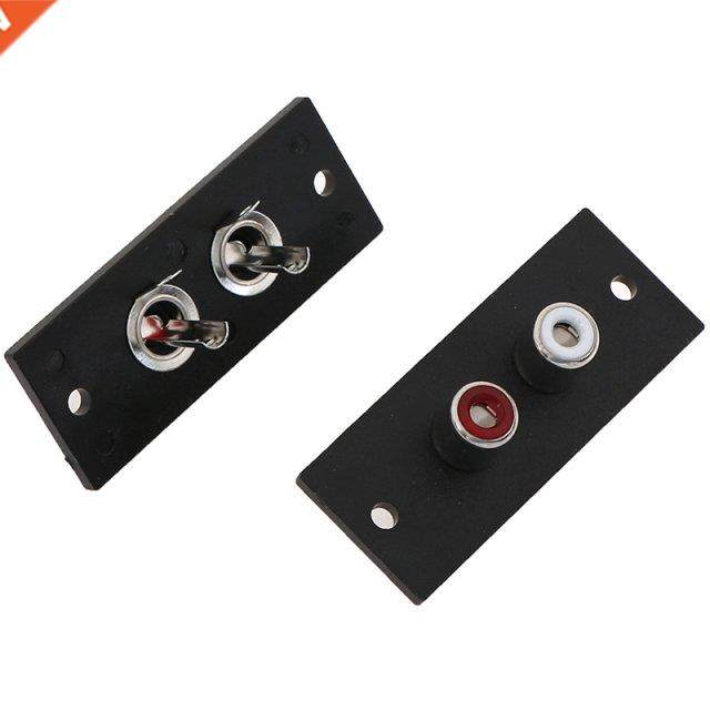 2pcs/lot 2 Way Copper Core RCA Termnal Wall Panel Plate np