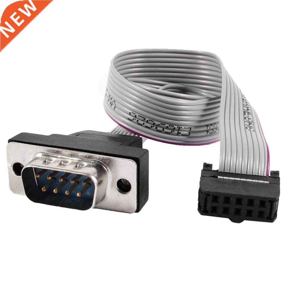 10x 2.54mm Pitch DB9 to 10P M/F IDC Flat Ribbon Cable Connec