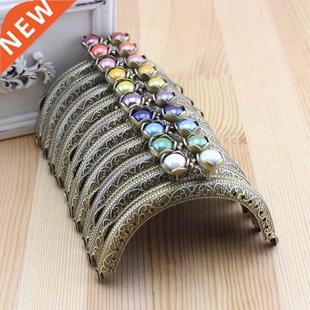 Seicircle Lotues Frae lot Kis Purse 8.5c etal 5pcs Beads