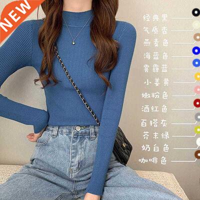 Woman Sweaters Turtleneck Sweater Fall/Winter Slim Inner Mid