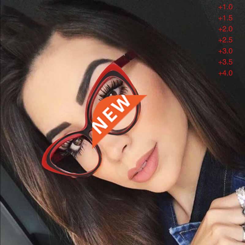Fashion Cat Eye Women Reading Glasses Men Hyperopia Eyeglass