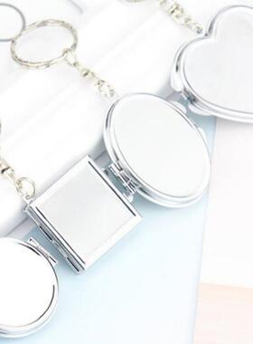 1pcs Portable Folding Mirror Key Chain Pocket Compact Makeup