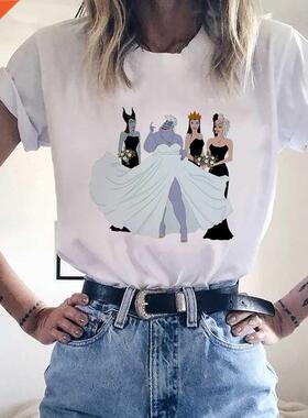 Princesses Villain Costume Graphic Tshirt Women Harajuku Sty