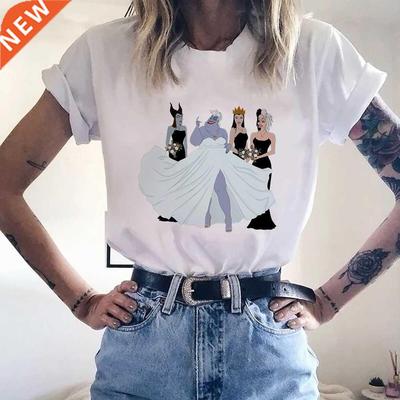 Princesses Villain Costume Graphic Tshirt Women Harajuku Sty