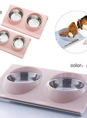 Double Dog Cat Bowls