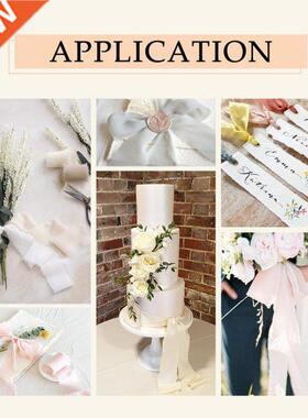 Frayed Edged Wrinkle Chiffon Silk Ribbon Handmade Ripped Wed