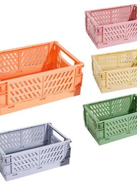 Collapsble Crate Plastc Foldng Storage Box Basket Utlty
