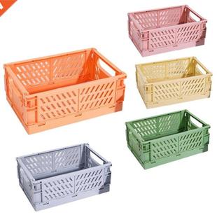 Foldng Plastc Storage Box Utlty Collapsble Basket Crate