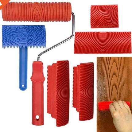 Wood Grain Tool Set, 6Pcs 7 Inch Graining Painting Tool Wood