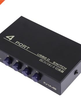 USB 2.0 4 Ports Share Switch Switcher Selector Box Hub Shari