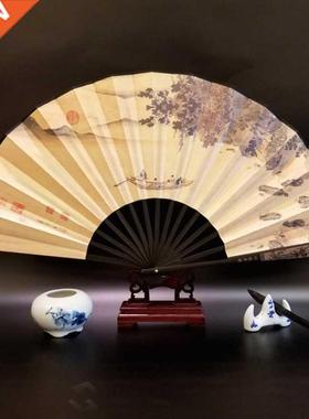Chinese fan bamboo fan bone print 10 inch large fan foldable