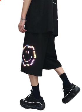 Summer Korean Fashion Casual Hip-hop Men's Shorts Setwear Ba