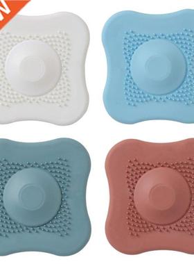 Silicone Drain Stopper Hair Catcher Bathroom Floor Drain Cov