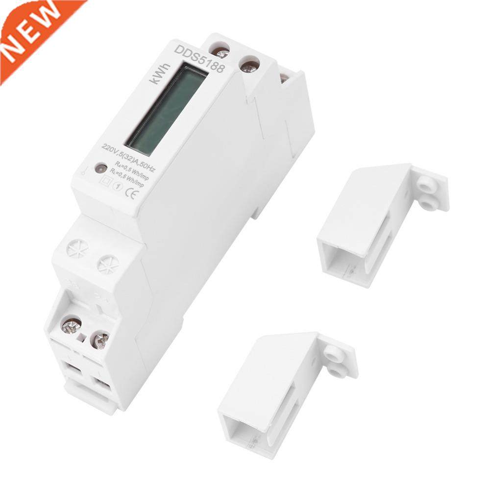 LCD 5-2A Energy Meters Single Phase DIN-Rail Meter KWh Mete