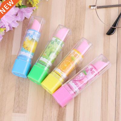 Lovely Lipstick Style Rubber Fruit Pencil Eraser Office Stat