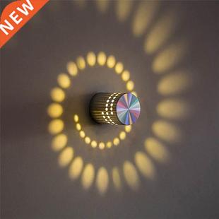 Hole LED Lamp RGB Wit Effect Spiral Light Colorful Wall