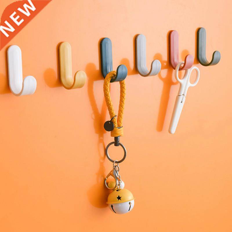 4PCS /1PC Towel Hook Plastic Door Hanger Self Adhesive Wall