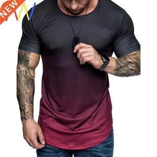 Slim Fit t shirts T-Shirt Men man cotton casual Fashion Top