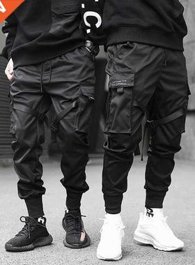 2021 Ribbons Men Sweatpants Men	s Cargo Pants Setwear