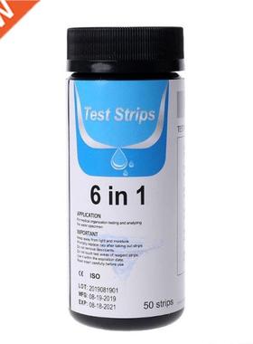 50 Strips Water Test Paper 6in1 pH Nitrite Alkalinity Chlori