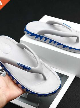 2021 New Men's Slippers Flip Flops Beach Slippers Thick Sole