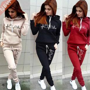 Two Piece and Tracksuit Pan Hoodies Women Female Casual Suit