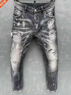 Disressed Sree High Hole Inkjet Hop Hip DSQURED2 Men 2022