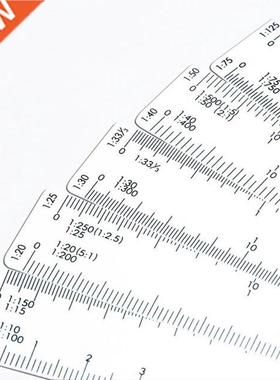 Fan Shape Scale Ruler With 5 Blades Engineering Multifunctio