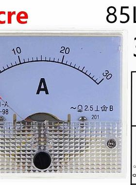 1PCS 85L1 30A AC Panel Meter Analog Panel Ammeter Dial Curre