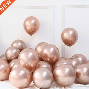 12Inch Rose Gold 20Pcs Chrome Champagne Balloons