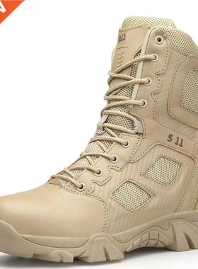 New Men's Military Boots High Top Outdoor Hiking Shoes Men A