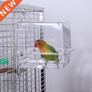 Upgraded Bird Bath Double Adjustable Hanging Cage Large Hook