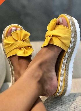 Slippers Women Sandals Platform Sandals Shoes Women Bow 2021