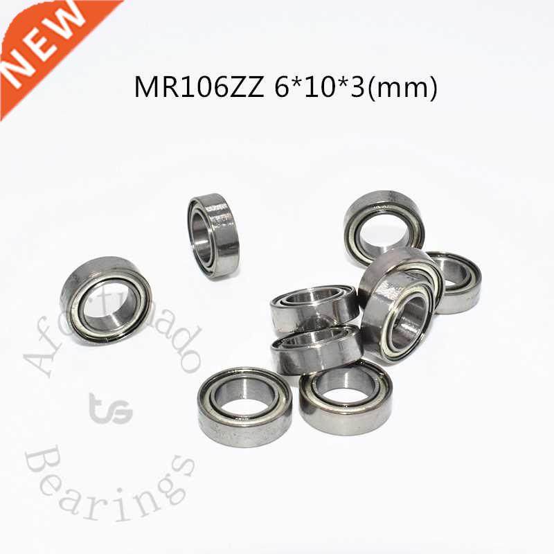 Miniature 10pcs MR106ZZ 6*10*3(mm) free shipping chrome ste
