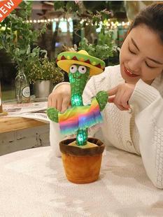 Talking Dancing Cactus Twisting Toy Can Sing and Swing USB E