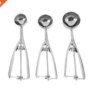 Cream Scoop Spoon Set Water Dessert Ice Steel 3Pcs Stainless