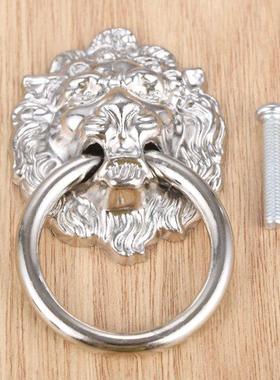 1Pc Silver Furniture Handles Vintage Lion Head Cabinet Knobs