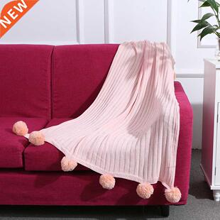 Knitted lanket Cotton Hypoallergenic Striped Knitted lanke