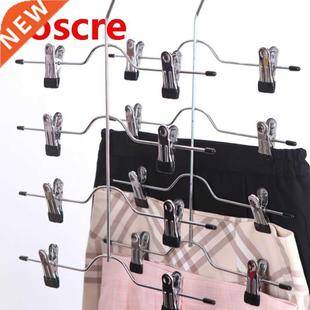 Multifunctional 4 Layer Stainless Steel Pants Hanger Rack Cl