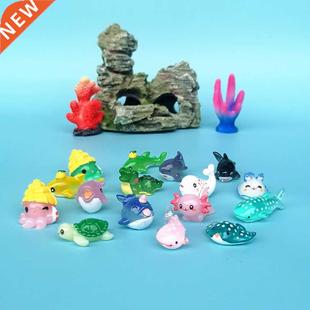 Shark Whale Bonsai Marine Figurin Model Animal Fish 10pc Sea