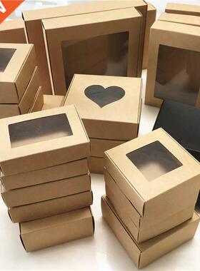 50pcs Paper Wedding Favor Gift Box Kraft Paper Cookies Candy
