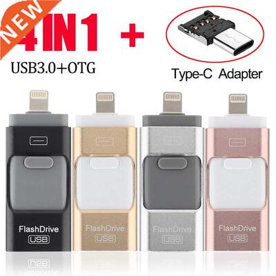 4 in1 128GB 64GB 32GB 16GB 8GB Metal USB 3.0 OTG iFlash Driv